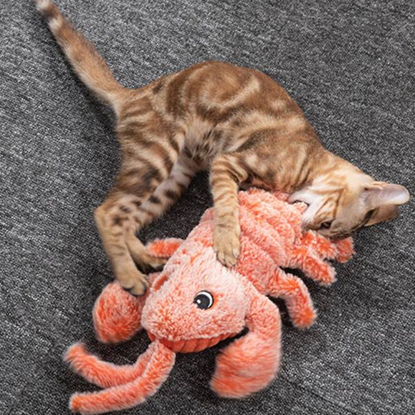 Floppy Lobster Hundeleksak, Elektrisk Simulerad Plysch Hummer Interaktiv Katt Leksak, För Inomhuskatter, Små Hundar -