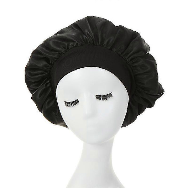 Sovehætte Satin Bonnet Sovehætte Sort one size