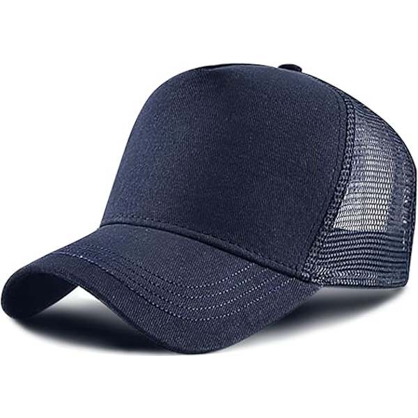 5 Panel Baseball Caps, Mesh Caps, Justerbar Snapback, Mesh Ensfarvet Unisex Azul tibetano