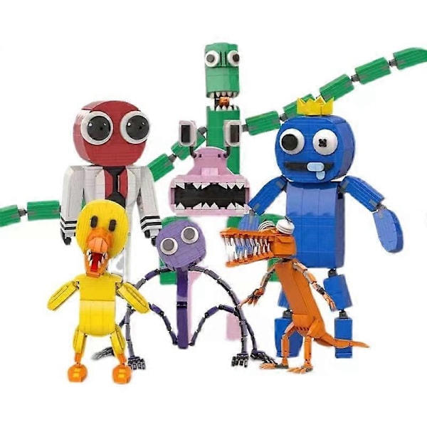 Rainbow Friends Byggklossleksak Rainbow Friends Figurer Byggklossleksak för Barn i Åldern 7-14 Red