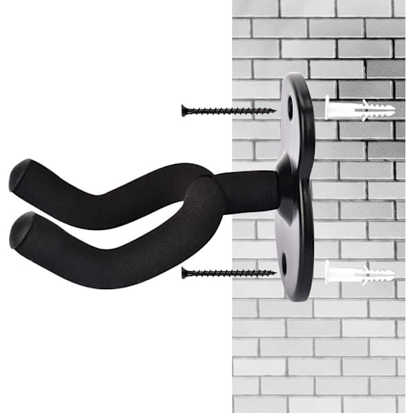 Väggmonterat gitarrhängare för akustisk gitarr, elgitarr, klassisk gitarr, bas och ukulele (2-PACK)
