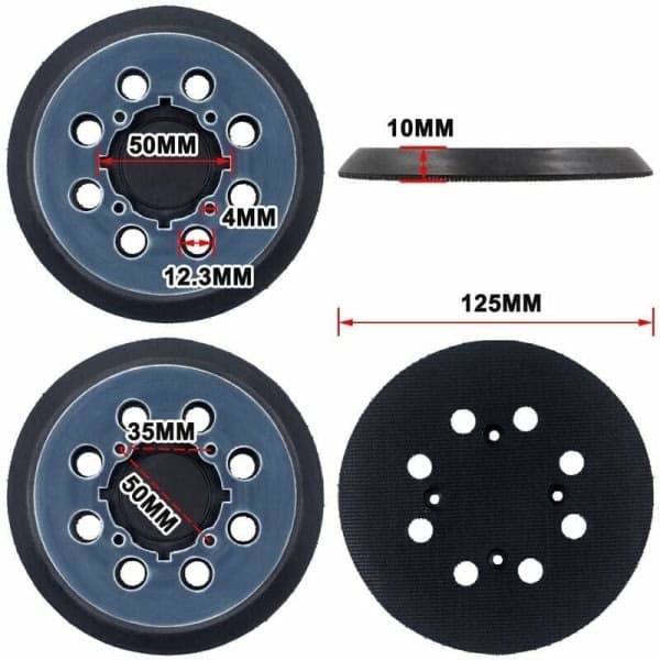 2 erstatningsputer for DeWalt DCW210N DWE6423 5 \" sliper, original