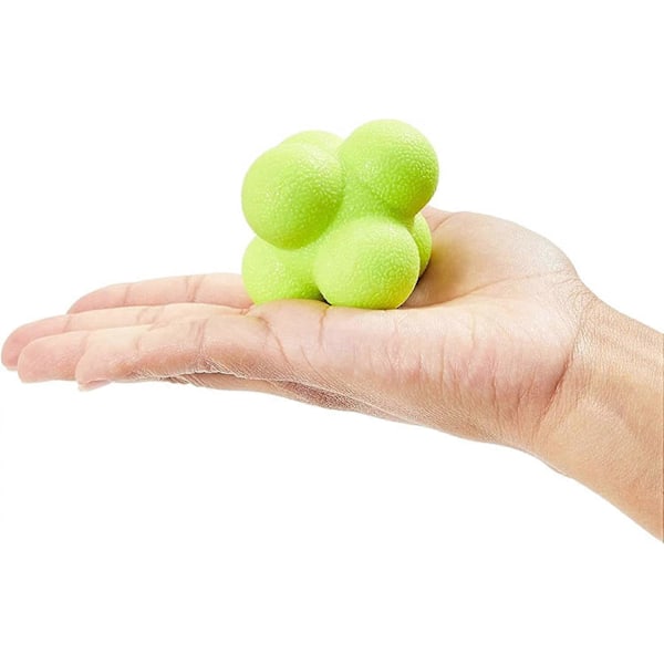 Reaktiva studsbollar i gummi för koordinerad smidighet, snabbhet och reflex träning (2-pack)