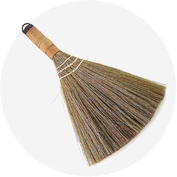 Traditionell Liten Hushållsborste, Halm Bambu Rotting Miscanthus Flätad Ingen Statisk Elektricitet