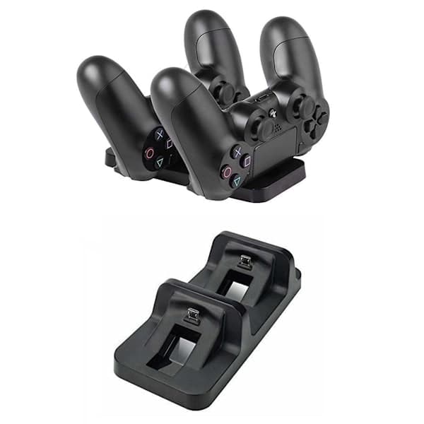Dubbel laddstation för 2 PS4-handkontroller