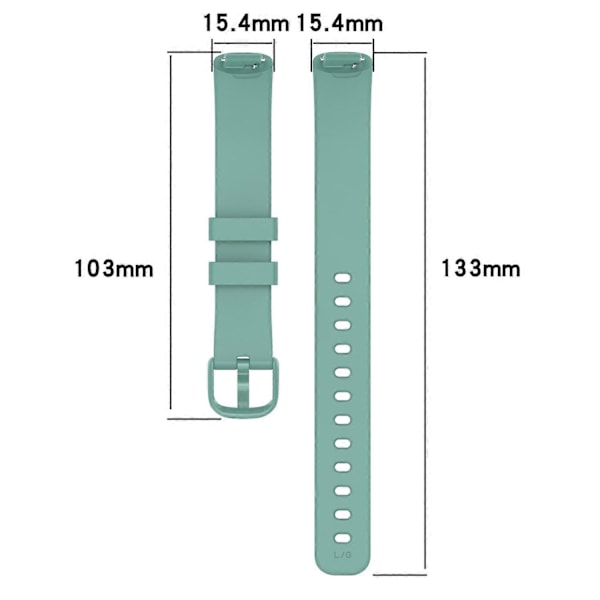 Silikonarmband för Fitbit Inspire3, Storlek: L Storlek L Storlek White