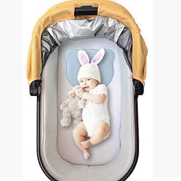 Baby Flat Head Pillow Baby Hodeformingspute - Babypute 3D Memory Foam Pute Flat Head
