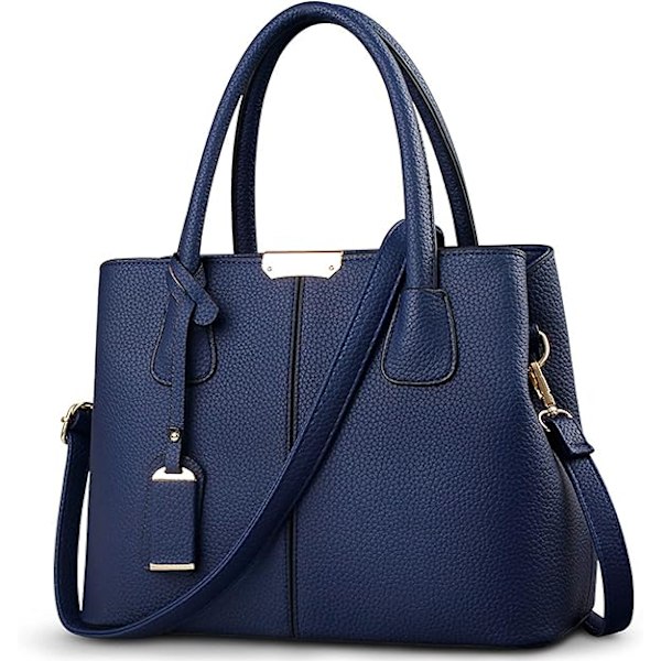 Casual Damhandväskor Crossbody Väskor Tygväskor för Kvinnor Damväska med Justerbar Axelrem Vattentätt PU-läder Azul Marino