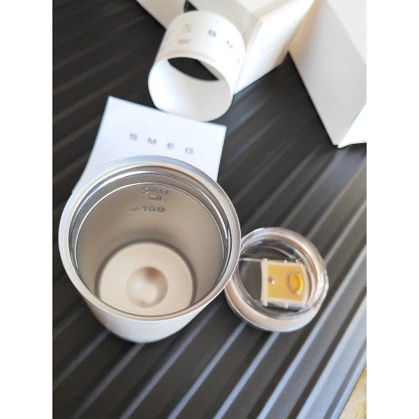 Smeg termoskopp varm kaffe isolert termisk stål termoskrus Sportsflaske med rom Vann Hvit termos 350ml