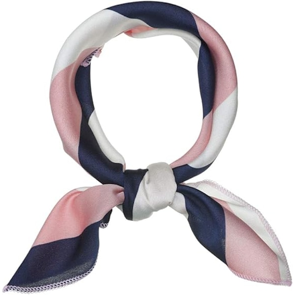 sourcing map 50cm Stripe Print Square Neck Wrap Scarves Head Scarf Kerchief Neckerchief Bandana