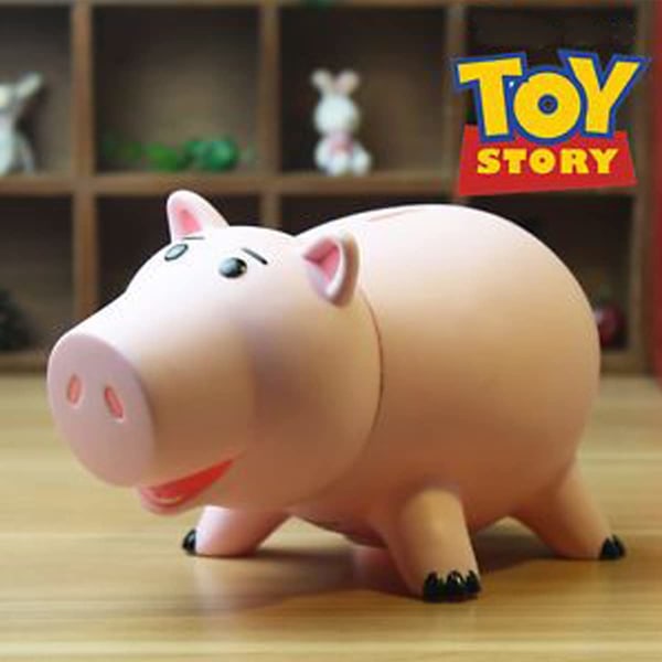 Creamily® Hamm Toy Story Muovinen säästöpossu lapsille ja aikuisille Syntymäpäivälahjat söpössä pakkauksessa, vaaleanpunainen