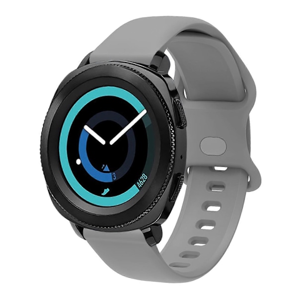 20mm Universaali Silikoni Kellonranneke Samsung Galaxy Watch Active/Active2 40mm/Watch 42mm/Huami Amazfit GTR (42mm)/Garmin vivoactive -kelloille Grey