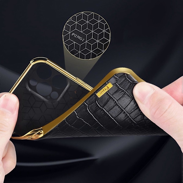 Skal för Samsung Galaxy A35 5G 6D Elektroplätering Smarttelefon Krokodiltextur Multicolor Style C