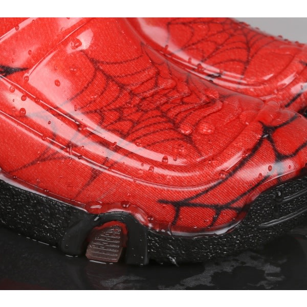Røde gummistøvler til drenge med spindel, skridsikker sål ZETPOL 33,34
