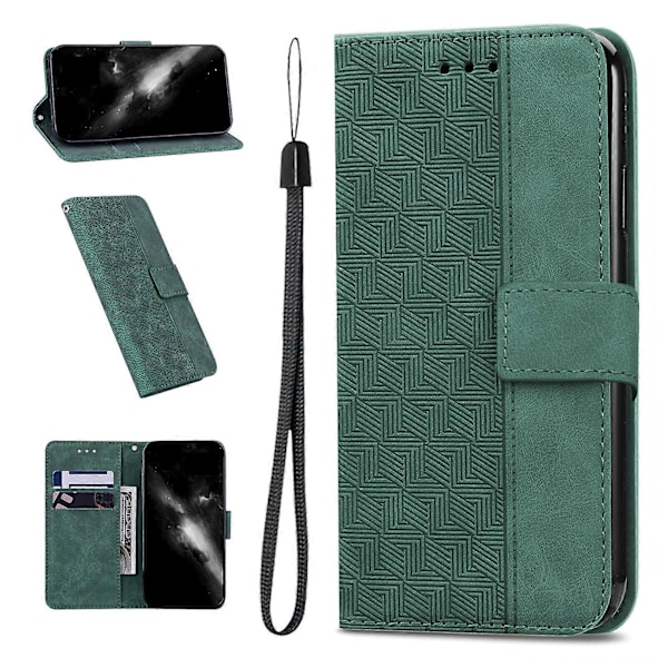 Etui til iPhone 14 Cover Magnetisk Flip Kort Holder Premium Læderpung Kompatibel Med iPhone 14 Green