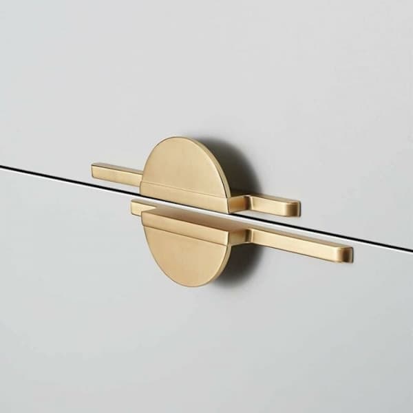 2 st köksmöbelhandtag centrumavstånd 64mm guldmöbler