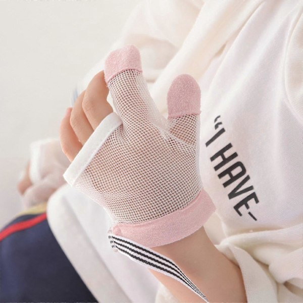 2 Par Handsker Til Babyer, Stop Tommelfingersugning, Baby Stop Tommelfinger Øjne Børn Fingerbeskytter Stop Spædbarns Fingersugning, Tommelfingerbeskyttere Til Babyer, Tommelfinger Su M