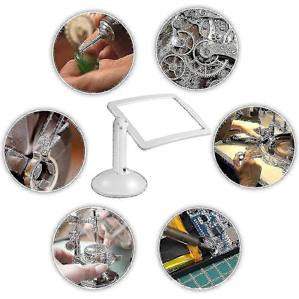 3x Rektangulær Forstørrelsesglas Med LED-lys Til Bøger, Synshandicappede, Ældre, Syning, Smykker, Læsning (65% rabat)_CDE13