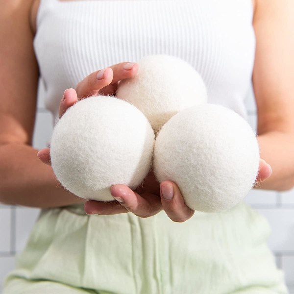 Tumble Dryer Balls 100% luonnonvillapalloa pyykkiin -  Uudelleenkäytettävä hypoallergeeninen ympäristöystävällinen ja energiatehokas 4