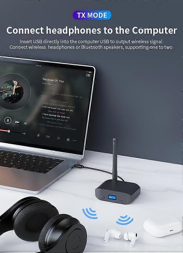 2025 Nyeste Model Bluetooth 5.3 Trådløs Lydadapter, Hjemme Stereo Bluetooth