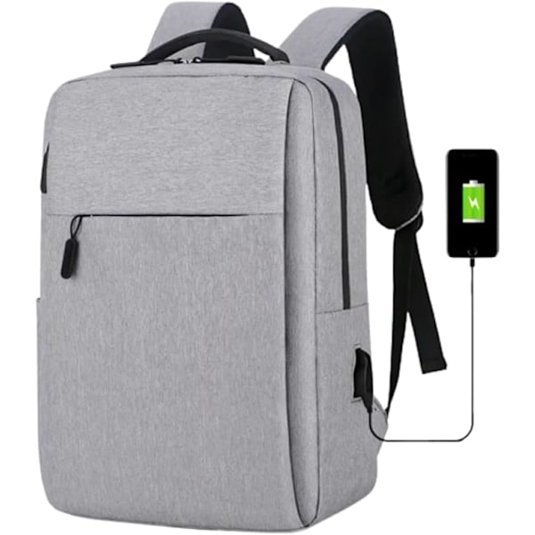 Vattentät Laptop Ryggsäck med USB Laddningsport - Skolryggsäck för Tonåringar, Kvinnor och Män Gris