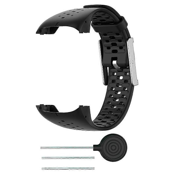 til Polar M400 M430 remme justerbart urarmbånd silikone smartwatch-rem Black