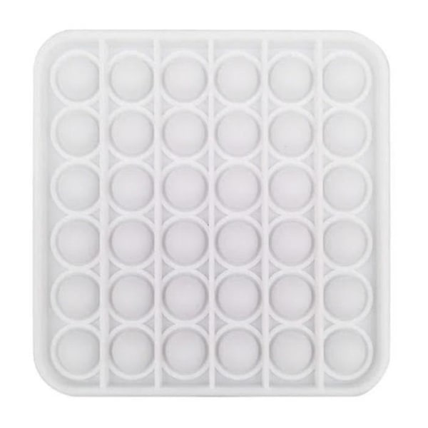 Stuff Certified Pop It - Fidget Anti Stress Leksak Bubbla Leksak Silikon Fyrkantig Vit