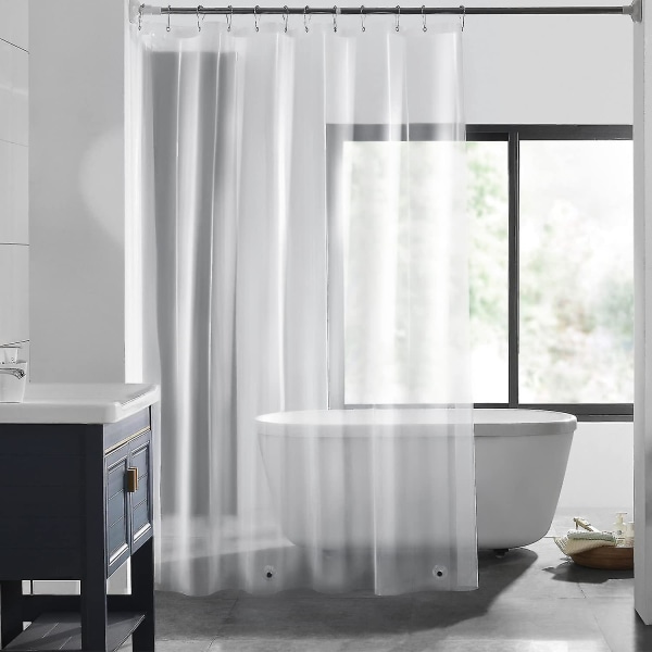 Genomskinlig duschdraperi - 72" X 72" Lätt duschfodral för duschdraperi i badrum (4g klar, 1 st)