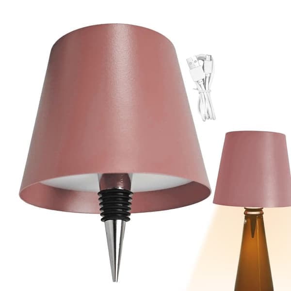 Genopladelig Flaskelampeskærm Pink