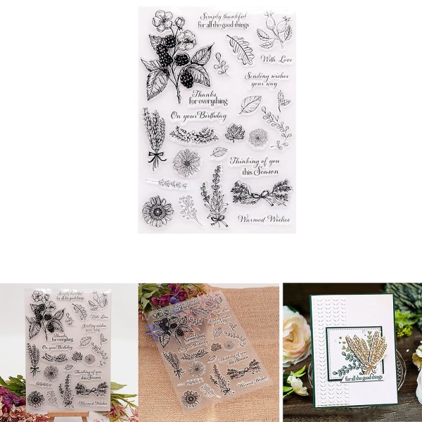 Wheat Flower Silicone Clear Seal Stamp Diy Scrapbooking Preging Photo Album