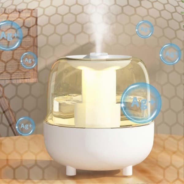 4L Luftfugter USB Aromaterapi Luftfugter Hjem Luftfugtere Luftrenser med LED Lampe Desktop M
