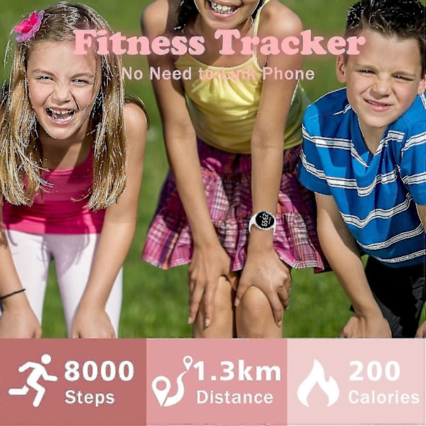Barnklocka, Digital Klocka Kompatibel Med Pojkar Flickor, Sportklocka Med Fitness Tracker, Väckarklocka, Stoppur, Ingen App Och Vattentät, Klocka Kompatibel 39-White-A
