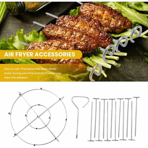 Spydstativ, Airfryer Tilbehør Grill til Hjemmekøkken til Ninja Foodi 6 Quart Dehydrator Stativ