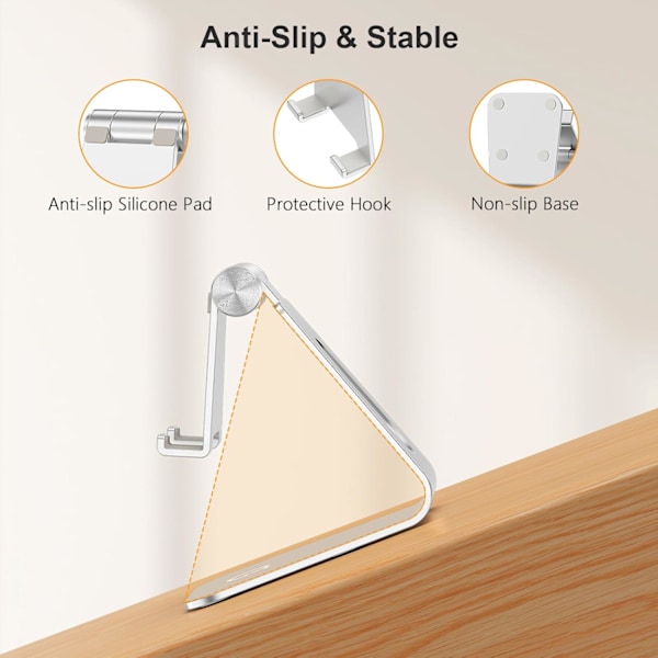 Telefonstativ, Justerbar Telefonholder Stativ - Full Aluminium Skrivebordsstativ