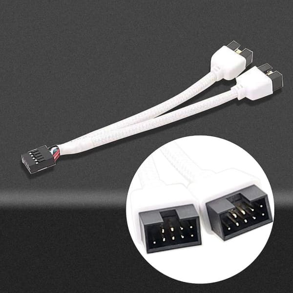 Mini USB 9-pin datakabel Skjermet USB 2.0 9-pin delt kabel 15 cm