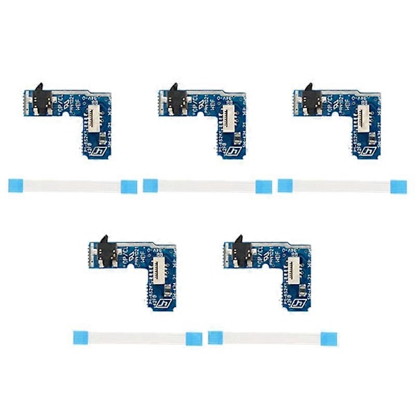 Strømbryter PCB-kort Av/På Reset Bryterkort med Fleksibelt Båndkabel for PS2 SCPH 70000 750 5Pcs
