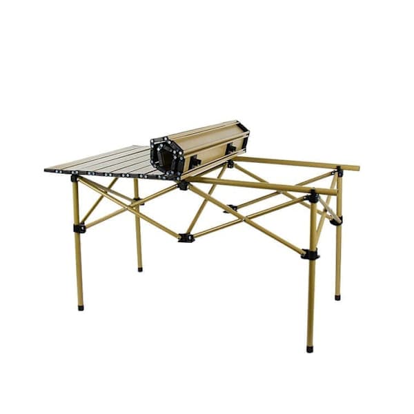 Hopfällbart campingbord - Lätt & bärbart bord för camping, picknick och utomhusbruk Khaki