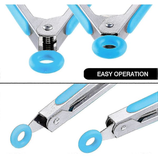 7\" Mini Silikon Serveringstänger Set Om 3 (blå)