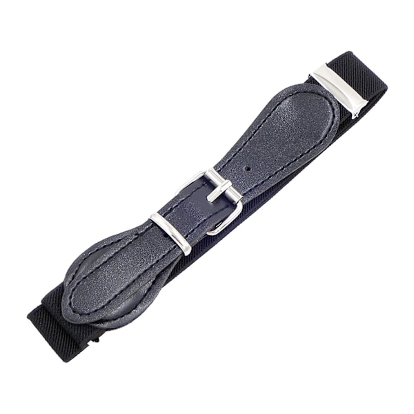 Elastiskt justerbart midjebälte för barn, avslappnat stretchbälte, sött klänningsbälte PU-läderbälte för pojkar jeans byxor kjolar Black 2.5cmx65cm