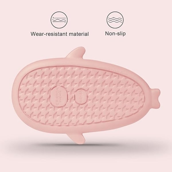 Hajtofflor för pojkar och flickor, Shark Flip Flops för män och kvinnor, Shark Slippers, Bekväma halkfria pool-hajsandaler med tjock sula för sommaren Rosa 40/41