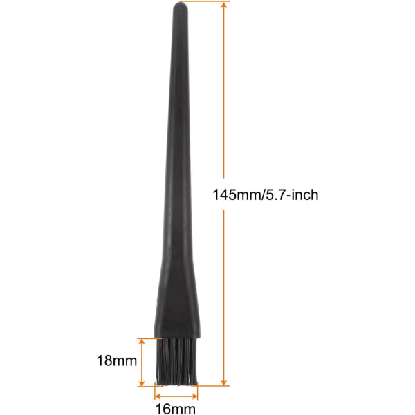 5 stk. antistatiske rengjøringsbørster 16x18mm PV plast ledende bust små smale antistatiske ESD børster for rengjøring av PCB bærbar PC tastaturvifte