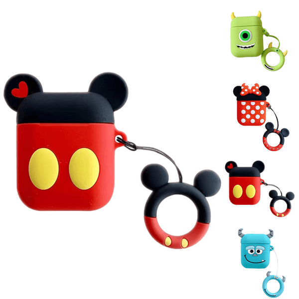 3D Silikon Cartoon Hörlursfodral för AirPods Minnie, 1/2 generation