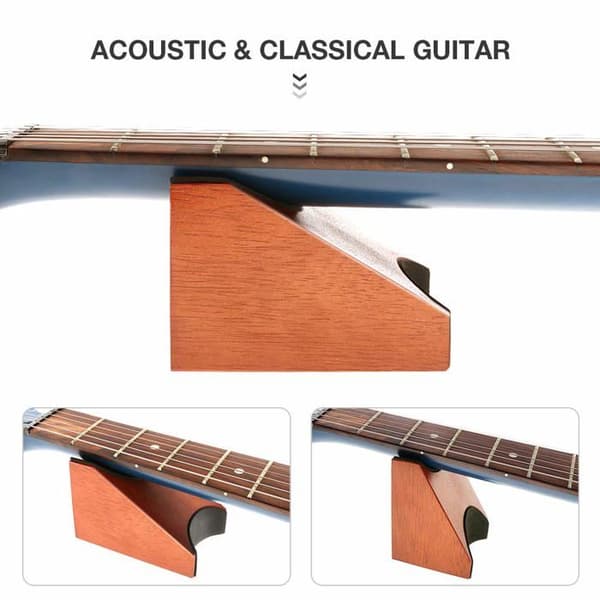 Gitarrhalsstödskudde - Stöd för elgitarr/akustisk gitarr - Verktyg för rengöring/reparation/inställning