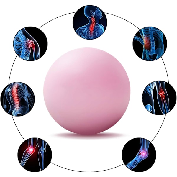 Hierontahockeypallo Myofasciaaliselle Rentoutukselle, Jaloille, Selälle, Trigger-Pisteterapiapallo, Lihasolmuille, Joogalle Pink