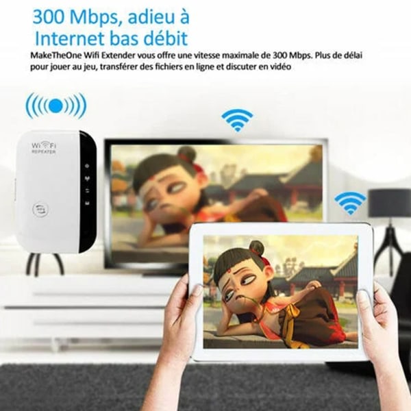 300M Wifi Signal Booster Trådløs Repeater Wifi Forsterker Wifi Range Extender for hjemmekontor