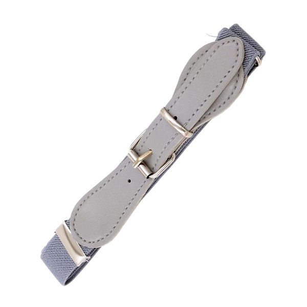 Elastiskt justerbart midjebälte för barn, avslappnat stretchbälte, sött klänningsbälte PU-läderbälte för pojkar jeans byxor kjolar Grey 2.5cmx65cm