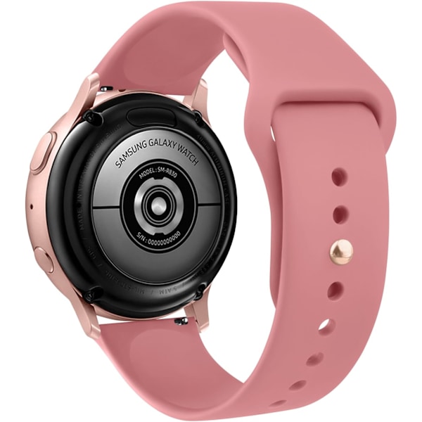 Silikone Rem til Samsung Galaxy Watch 6/5/4 til Kvinder Mænd, 20mm Blød Udskiftningsrem til Samsung Watch 6/5/4 Pink