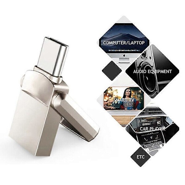 1TB 2TB Type C USB 3.0 Minnepenn USB Minnebrikke For PC Laptop, 100% Ny[HK] 1TB