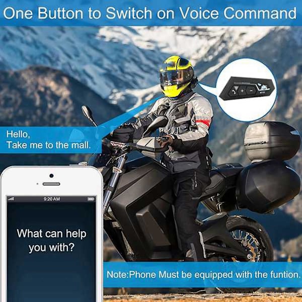 2 Set Motorcykel 5.0 Bluetooth Hjälm Intercom Universell Parkoppling Hörlur Headset med CNC Brusreducering BT22