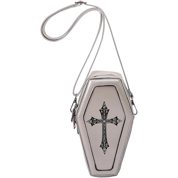 Gotisk Kistväska, Dam Axelväska, Halloween Handväska för Kvinnor, Liten Spökplånbok, Originell Crossbody-väska, Goth Estilo D